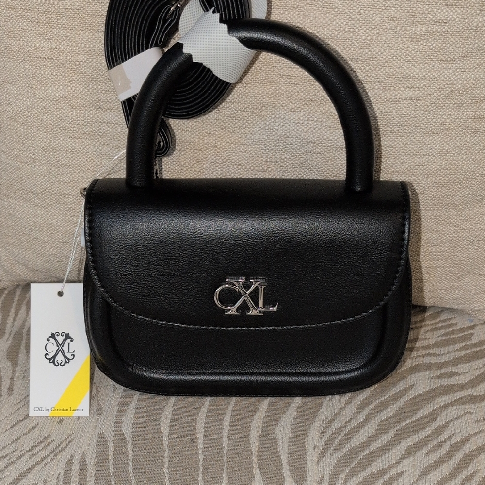 CXL Christian Lecroix Black Top Handle Crossbody Mini Bag